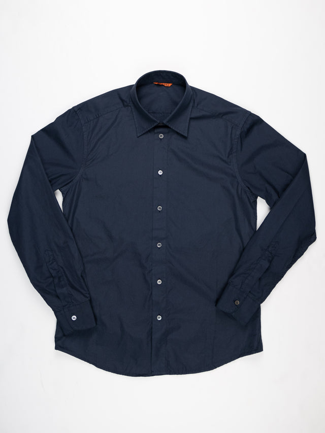 Barena Maridola Bagio Cotton Poplin Shirt - Navy