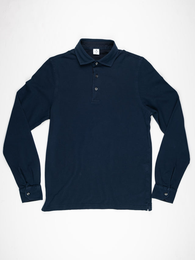 MCS Garment Dyed Cotton Long Sleeve Polo