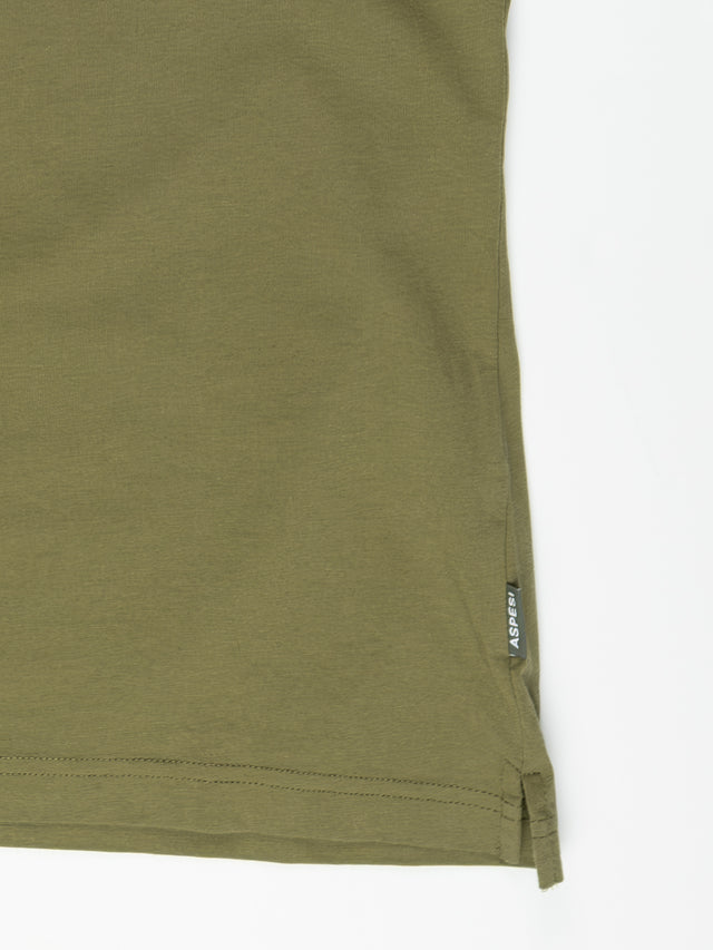 Aspesi Garment Dyed Jersey Polo - Military Green