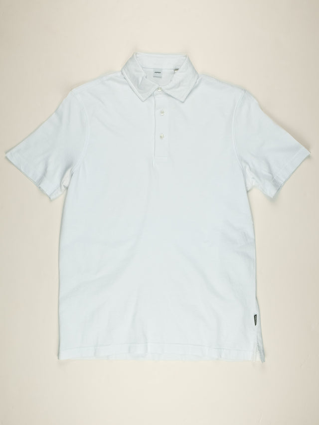 Aspesi Garment Dyed Jersey Polo - White