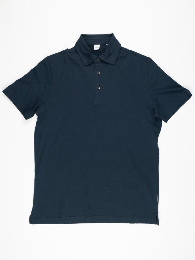 Aspesi Garment Dyed Jersey Polo - Navy