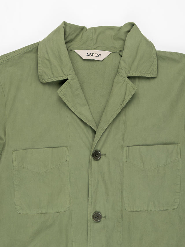 Aspesi Fandango Canvas Painters Jacket - Sage Green