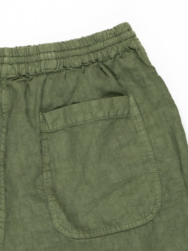 Aspesi Roque Linen Drawstring Shorts - Sage Green