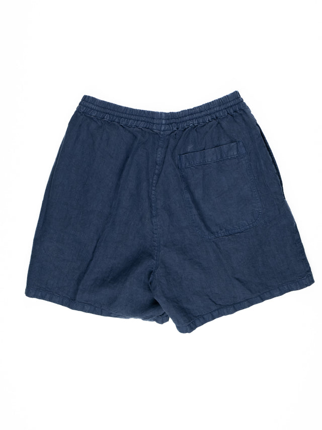 Aspesi Roque Linen Drawstring Shorts - Blue