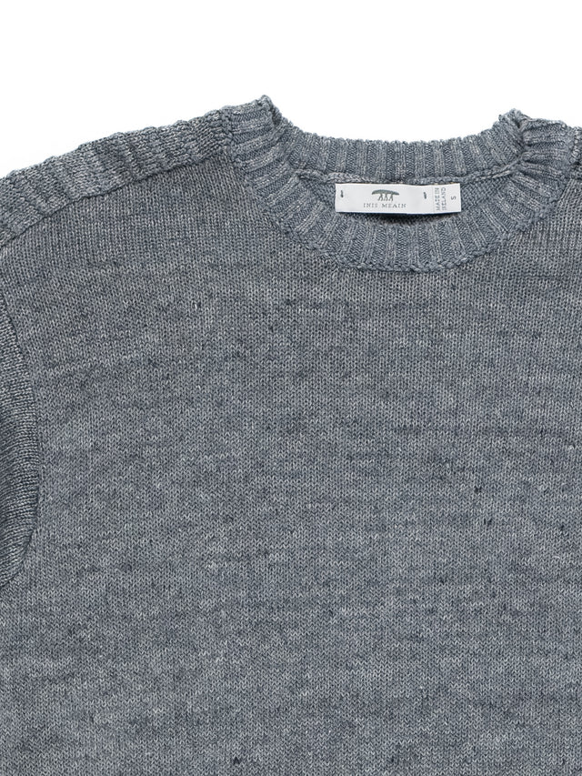 Inis Meain New Honda 50 Linen Crew Pullover - Stone