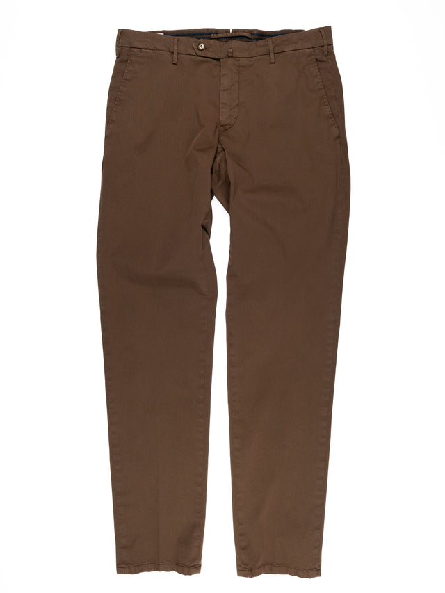 MCS Cotton Twill Stretch Trouser - Dark Brown