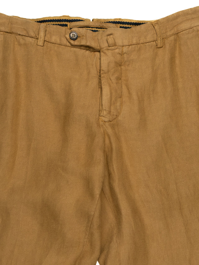 MCS Linen Twill Garment Dyed Two Button Suit - Tan