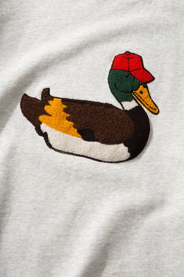 Edmmond Studios Duck Hunt Crew Sweat - Plain Grey Melange
