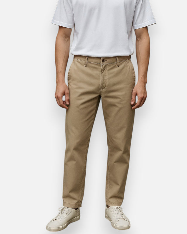 MCS Cotton & Lyocell Twill Stretch Trouser - Khaki