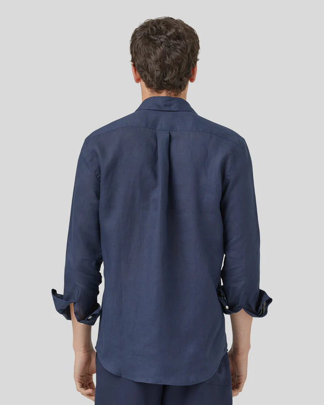 Portuguese Flannel Linen Shirt - Navy