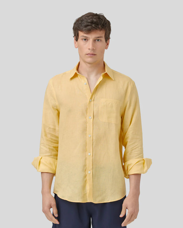 Portuguese Flannel Linen Shirt - Yellow