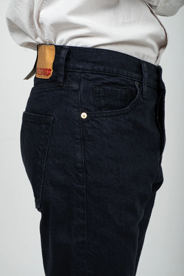 C.O.F. Studio M7 Comfort Selvedge Denim Jean - Black Rinsed