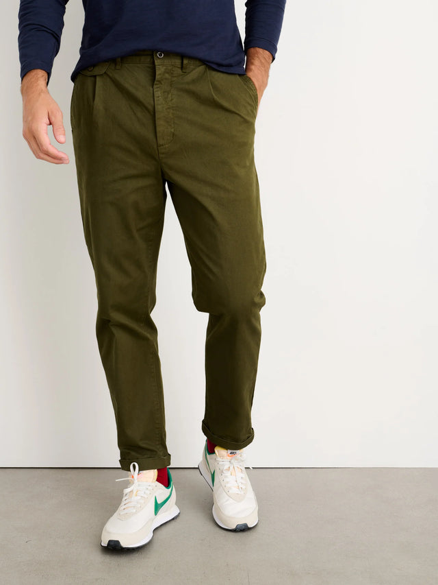 Alex Mill Standard Pleated Pant - Military Olive