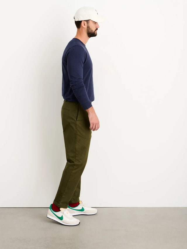Alex Mill Standard Pleated Pant - Military Olive