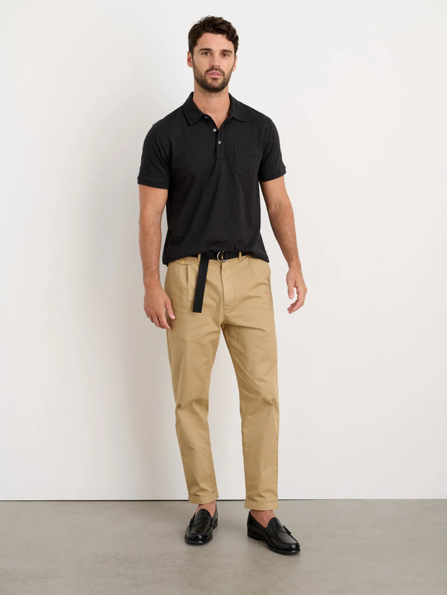 Alex Mill Standard Polo in Slub Cotton - Black
