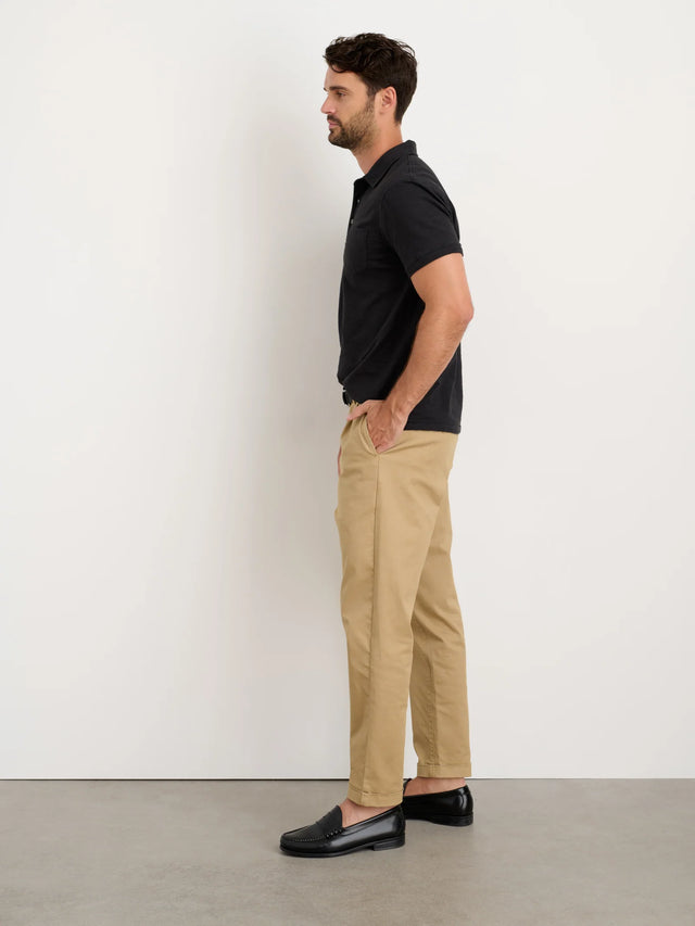 Alex Mill Standard Polo in Slub Cotton - Black