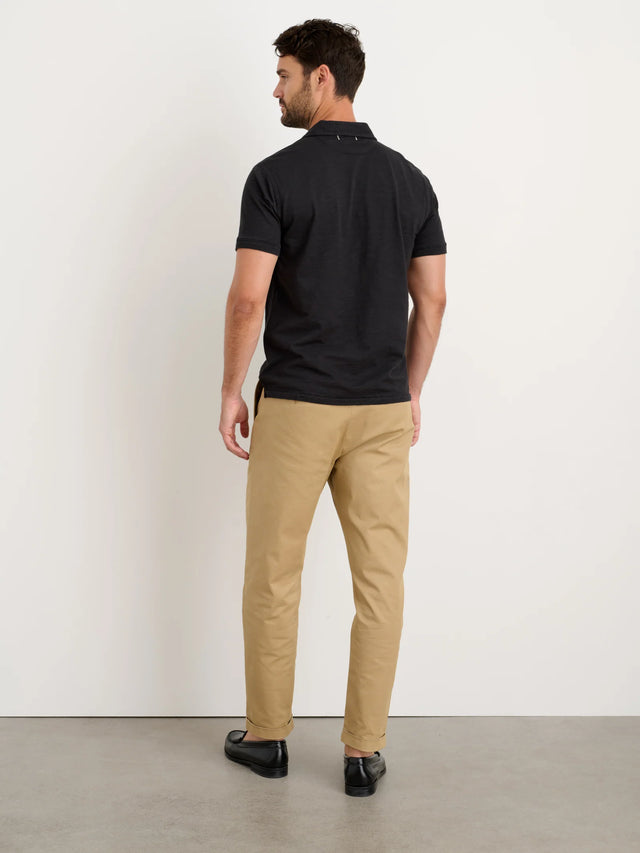 Alex Mill Standard Polo in Slub Cotton - Black