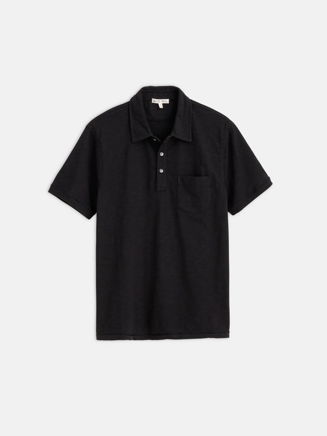 Alex Mill Standard Polo in Slub Cotton - Black