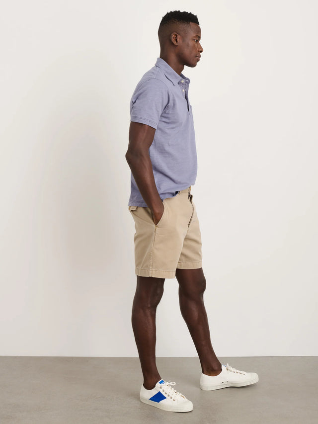 Alex Mill Flat Front Short in Vintage Wash Chino - Vintage Khaki