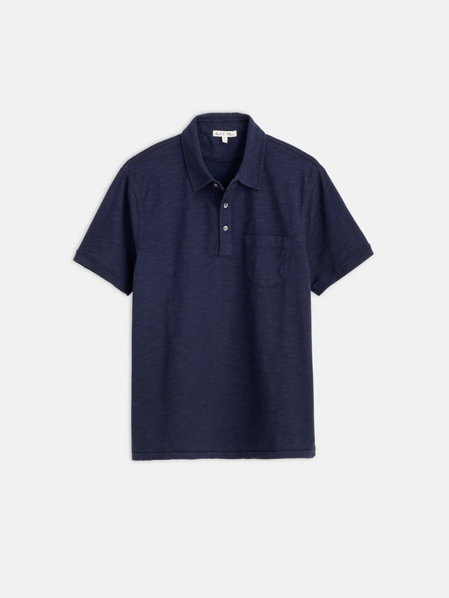 Alex Mill Standard Polo in Slub Cotton - Navy