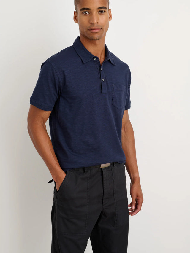 Alex Mill Standard Polo in Slub Cotton - Navy