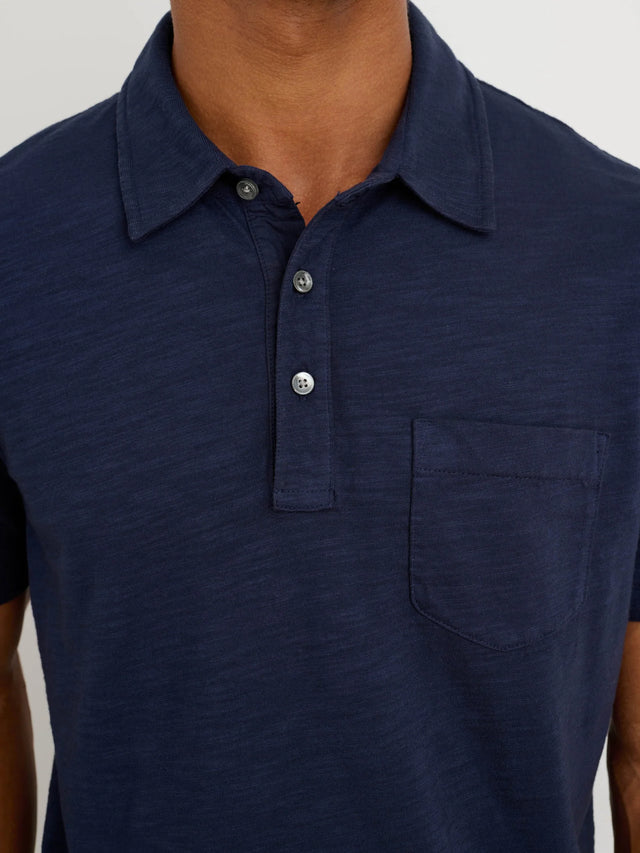 Alex Mill Standard Polo in Slub Cotton - Navy