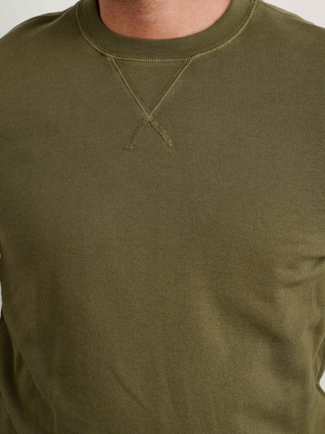 Alex Mill Garment Dyed Light Weight Cotton Pullover - Bay Leaf