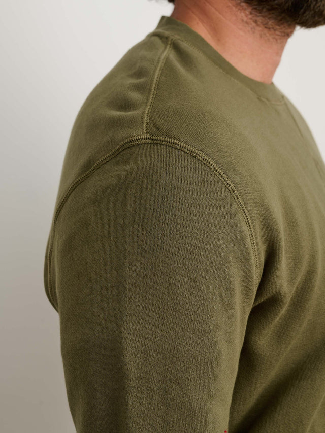 Alex Mill Garment Dyed Light Weight Cotton Pullover - Bay Leaf