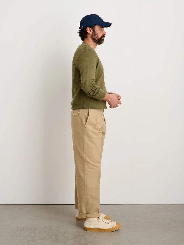 Alex Mill Garment Dyed Light Weight Cotton Pullover - Bay Leaf