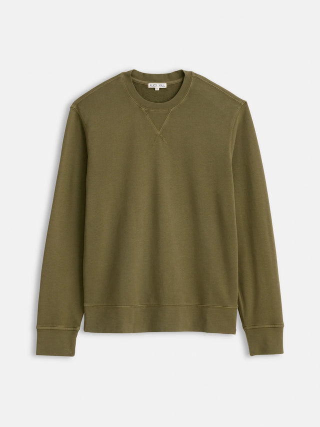 Alex Mill Garment Dyed Light Weight Cotton Pullover - Bay Leaf
