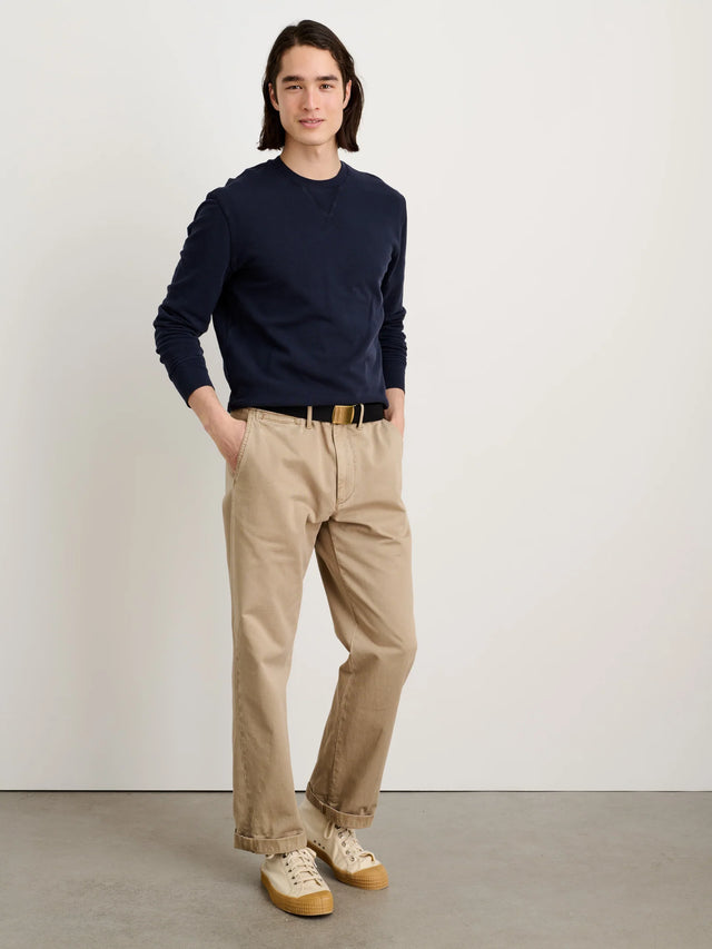 Alex Mill Garment Dyed Light Weight Cotton Pullover - Dark Navy