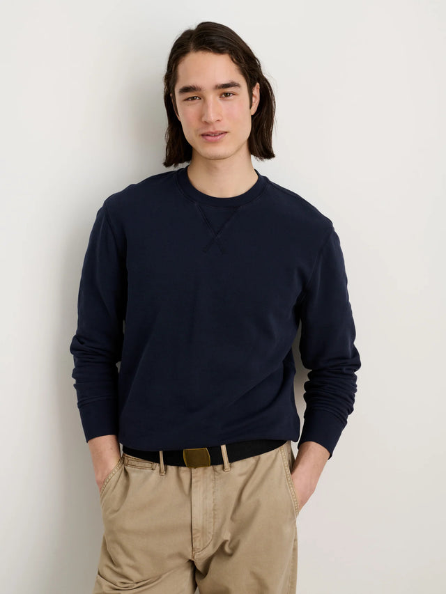Alex Mill Garment Dyed Light Weight Cotton Pullover - Dark Navy