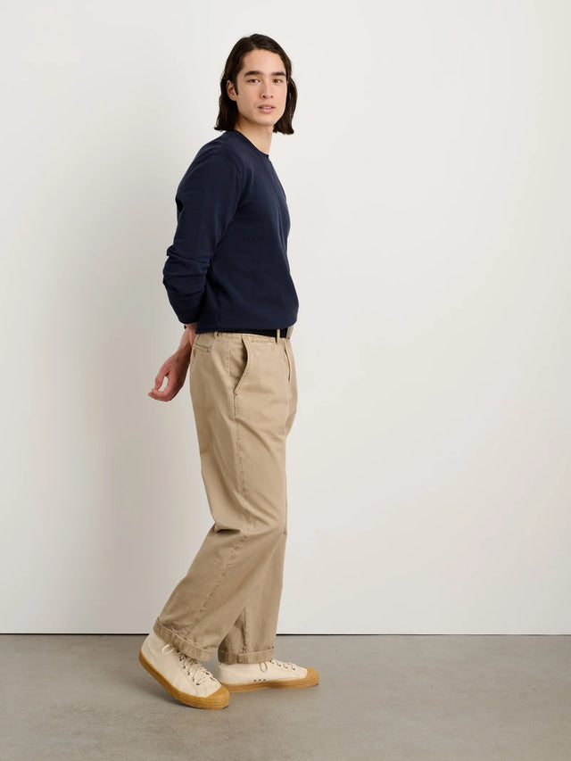 Alex Mill Garment Dyed Light Weight Cotton Pullover - Dark Navy