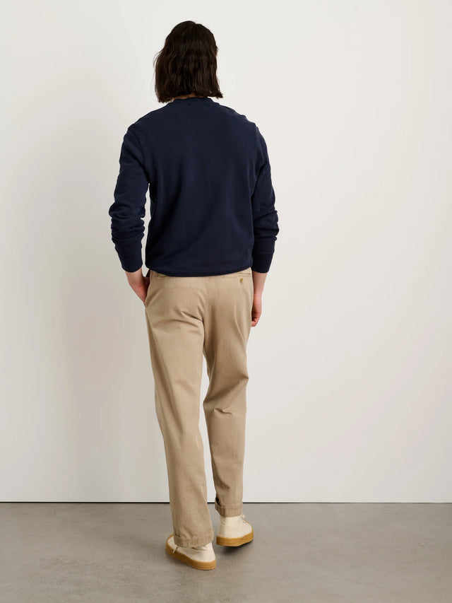 Alex Mill Garment Dyed Light Weight Cotton Pullover - Dark Navy