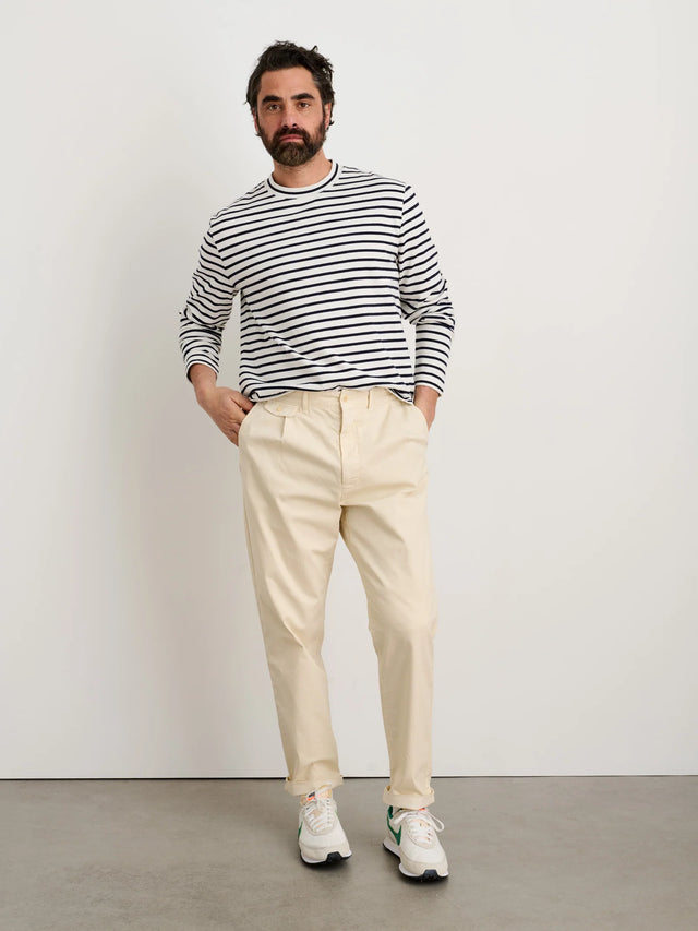 Alex Mill Standard Pleated Pant - Oatmilk