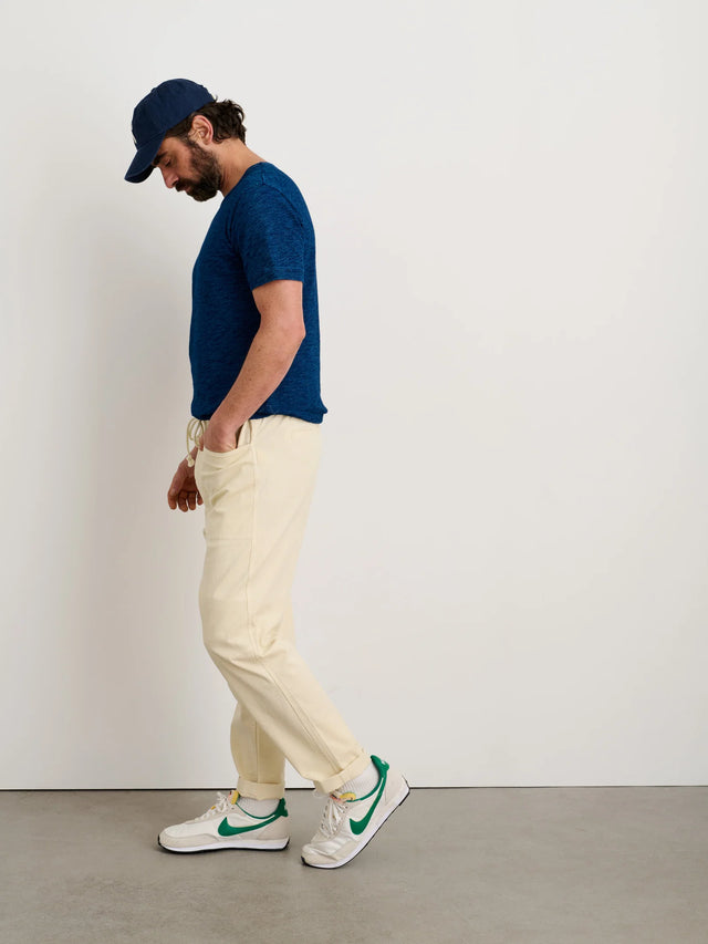 Alex Mill Pull-On Button Fly Pant - Oat Milk