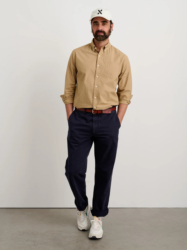 Alex Mill Mill Shirt in Paper Poplin - Medium Khaki