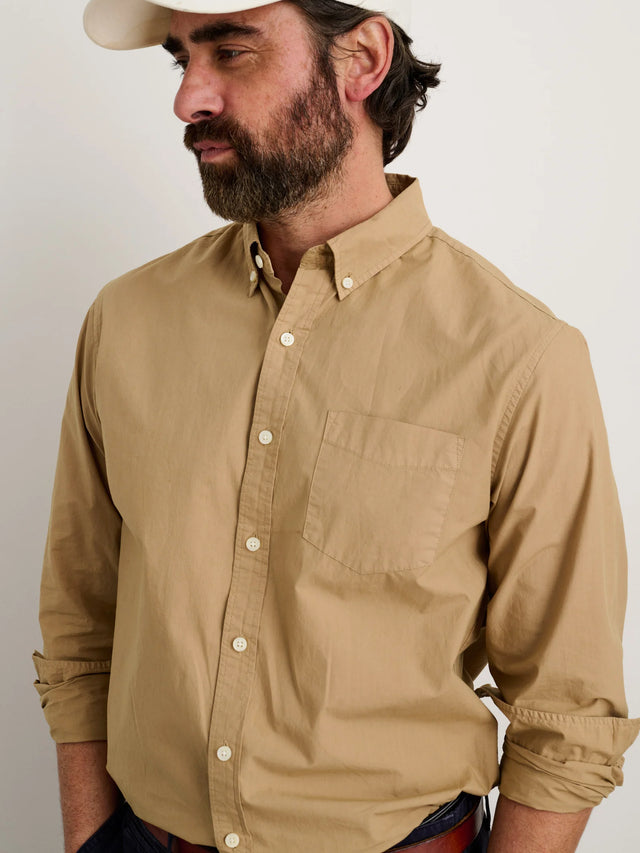 Alex Mill Mill Shirt in Paper Poplin - Medium Khaki