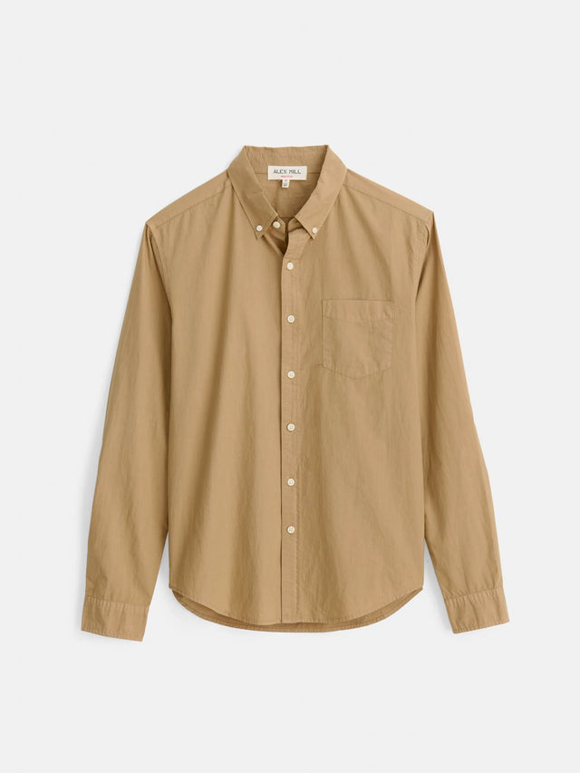 Alex Mill Mill Shirt in Paper Poplin - Medium Khaki