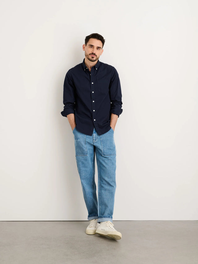 Alex Mill Mill Shirt in Paper Poplin - Dark Navy