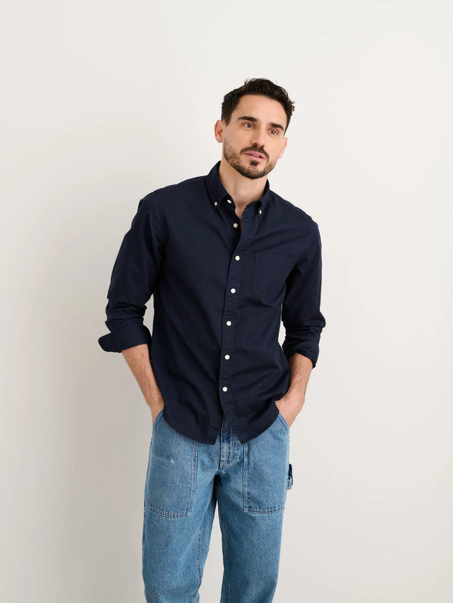 Alex Mill Mill Shirt in Paper Poplin - Dark Navy