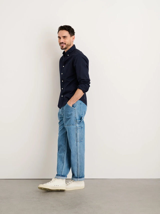 Alex Mill Mill Shirt in Paper Poplin - Dark Navy