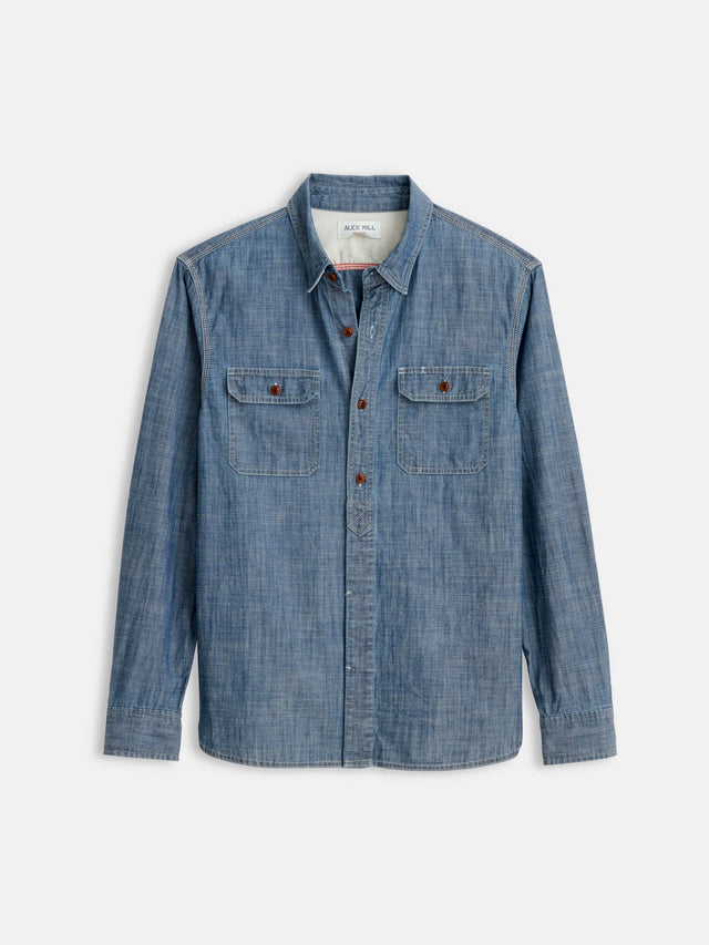 Alex Mill Work Shirt in Chambray - Light Wash