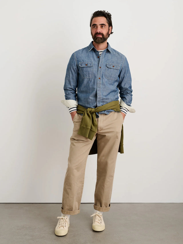 Alex Mill Work Shirt in Chambray - Light Wash