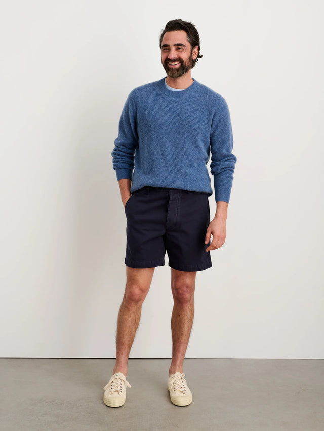 Alex Mill Flat Front Short in Vintage Wash Chino - Dark Navy