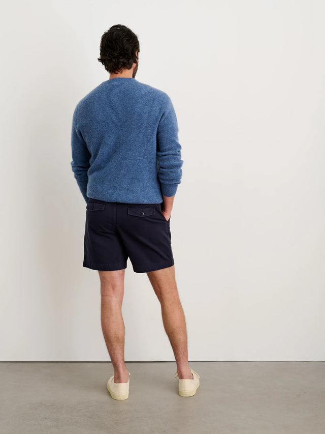Alex Mill Flat Front Short in Vintage Wash Chino - Dark Navy