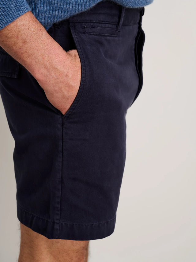 Alex Mill Flat Front Short in Vintage Wash Chino - Dark Navy
