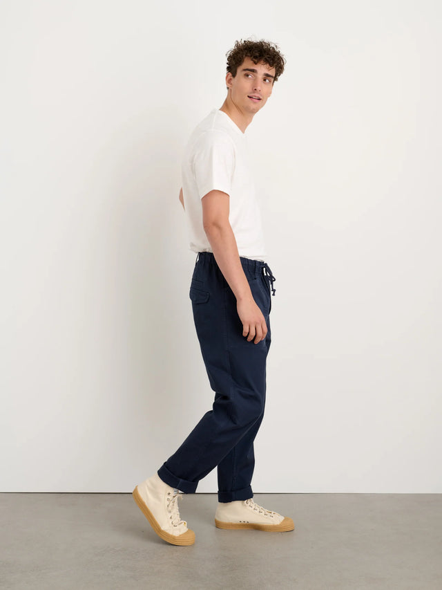 Alex Mill Pull-On Button Fly Pant - Dark Navy
