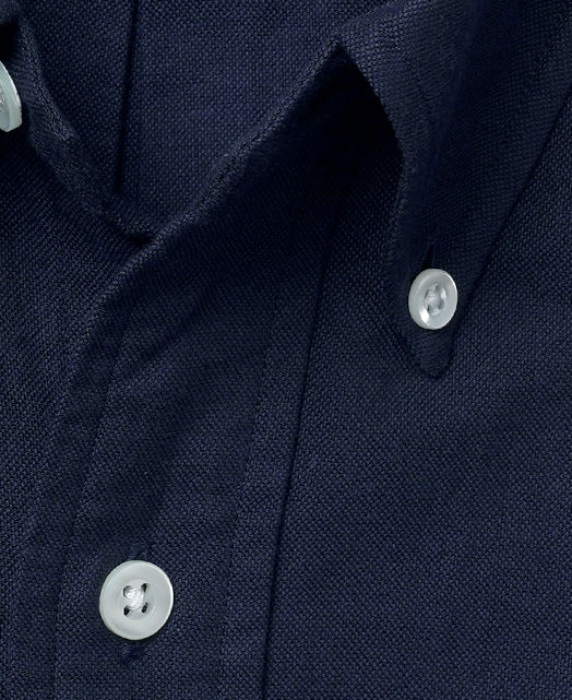 Kamakura Vintage Ivy Plain Oxford Button Down Shirt - Navy