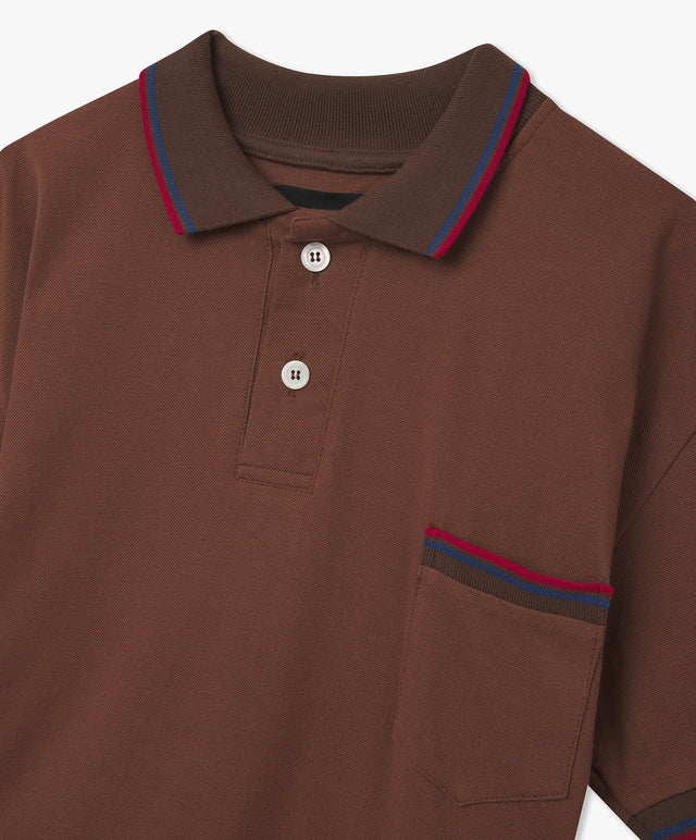 Howlin' Rave to the Rhythm Piquet Pocket Polo - Walnut